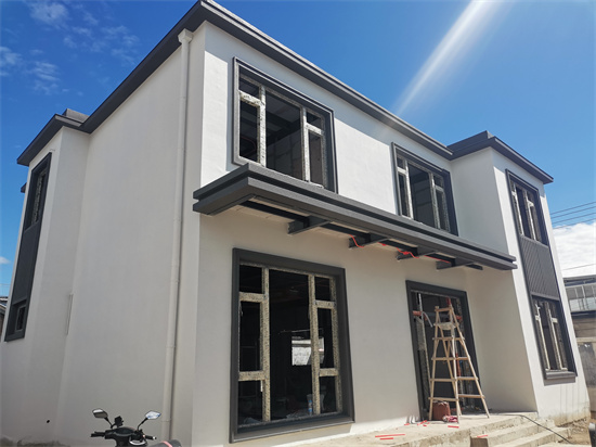 北京海淀區自建房別墅外墻水包砂裝飾案例